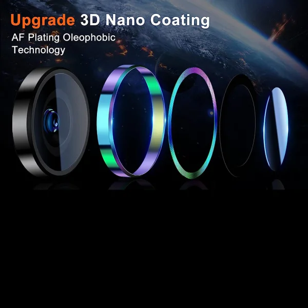 3D Стъклен Протектор за камерата на Samsung Galaxy A54, Дъга 3