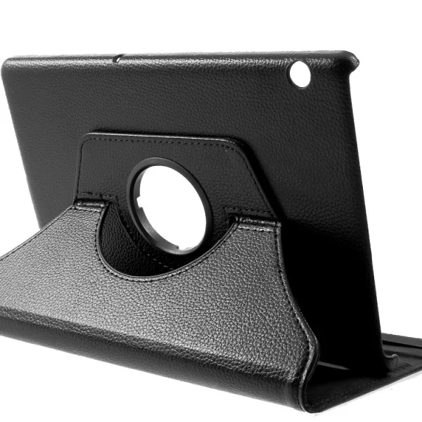 Litchi Skin Wallet Case for Huawei MediaPad T5 10, Black 4