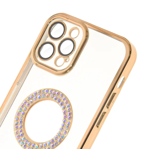 Silicone case DM1 for iPhone 12 Pro, with camera protection, Gold 3