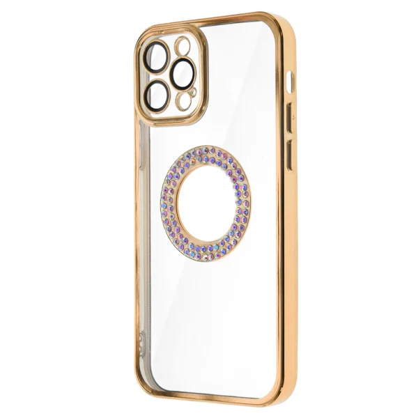 Silicone case DM1 for iPhone 12 Pro, with camera protection, Gold 2