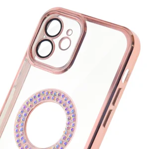 Silicone case DM1 for iPhone 12, with camera protection, Pink 3