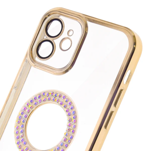 Silicone case DM1 for iPhone 12, with camera protection, Golden 3