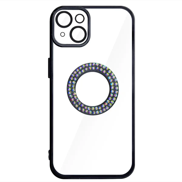 Silicone case DM1 for iPhone 13, with camera protection, Black 1