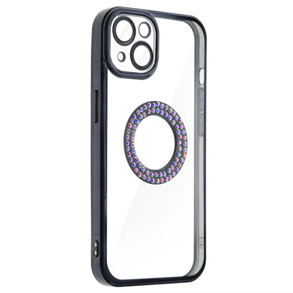 Silicone case DM1 for iPhone 13, with camera protection, Black 3