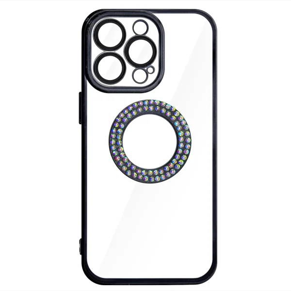 Silicone case DM1 for iPhone 13 Pro, with camera protection, Black 1