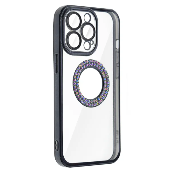 Silicone case DM1 for iPhone 13 Pro, with camera protection, Black 2