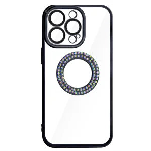 Силиконов калъф DM1 за iPhone 13 Pro, с протекция на камерата, Черен