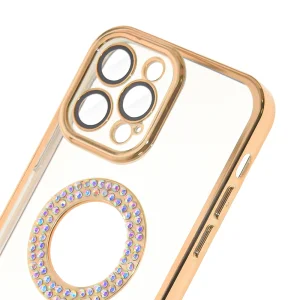 Silicone case DM1 for iPhone 13 Pro, with camera protection, Golden 3