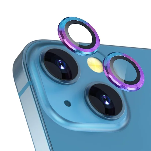 3D Glass Camera Protector for iPhone 13 / 13 mini, Rainbow 2