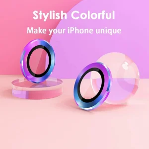 3D Glass Camera Protector for iPhone 13 / 13 mini, Rainbow 3