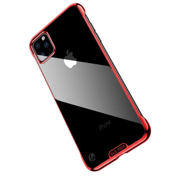 Пластмасов Гръб SULADA Electroplating за iPhone 11 Pro Max (6.5), Червен 3