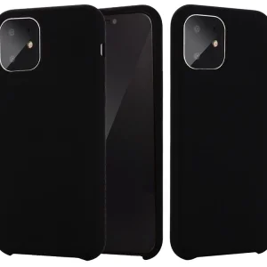 Силиконов калъф LUX за iPhone 11, Черен