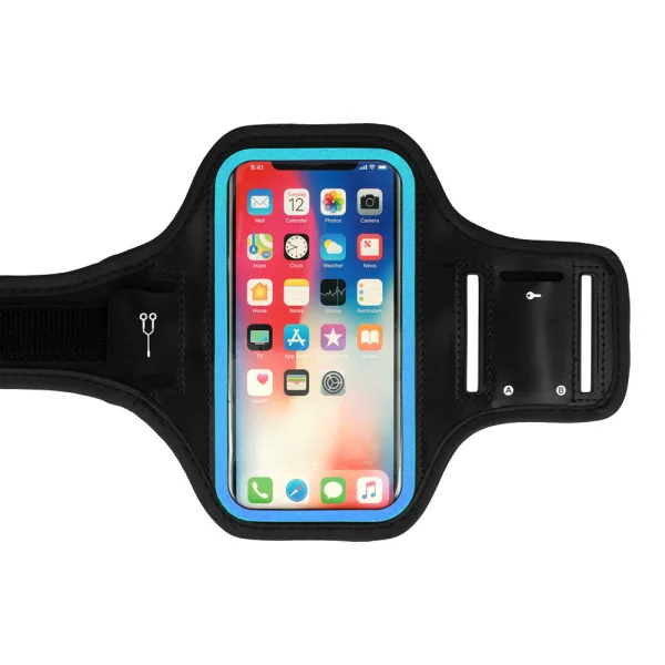 Калъф за Ръка Armband Slim Type 2, до 6 инча, Черен-Син 2