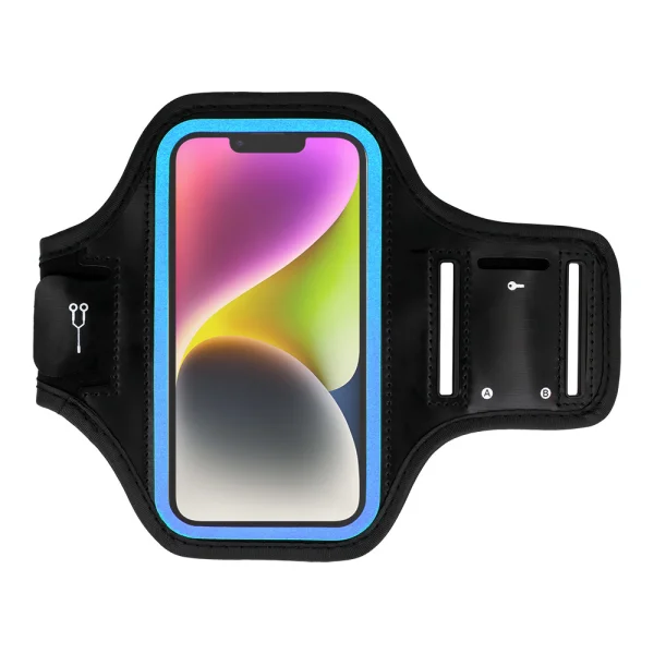 Калъф за Ръка Armband Slim Type 2, до 6 инча, Черен-Син 1