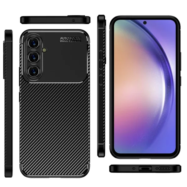 Carbon Silicone Case for Samsung Galaxy A54 5G, Black 2