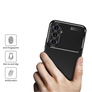 Carbon Silicone Case for Samsung Galaxy A54 5G, Black 4