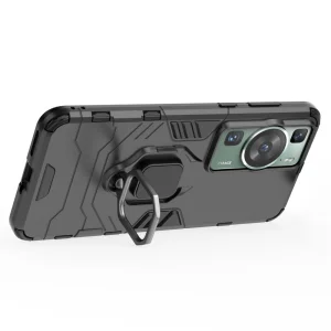 Shockproof Case Hybrid Cover for Huawei P60 / P60 Pro, Ring Holder, Black 4