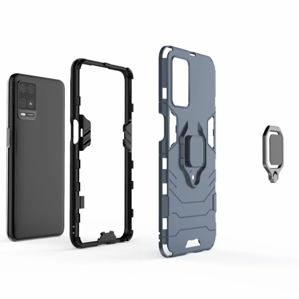 Удароустойчив Калъф Kickstand за OPPO A54 4G, Син 4