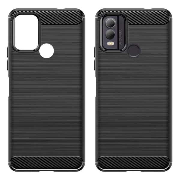 Силиконов Калъф Carbon за Nokia C22, Черен 2