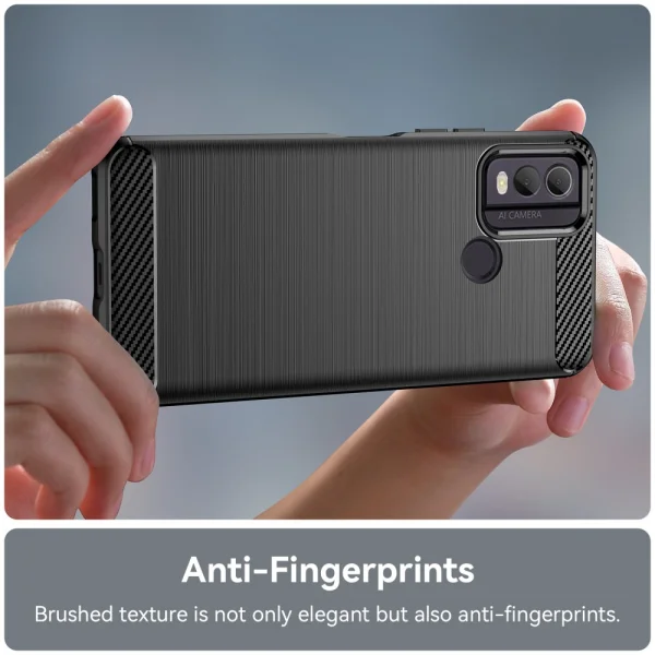 Силиконов Калъф Carbon за Nokia C22, Черен 4