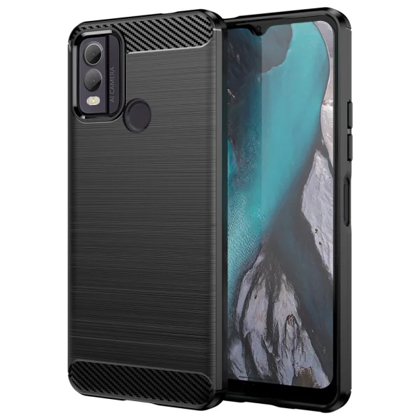 Силиконов Калъф Carbon за Nokia C22, Черен 1