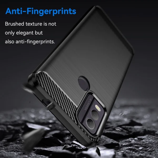 Силиконов Калъф Carbon за Nokia C22, Черен 5