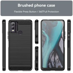 Силиконов Калъф Carbon за Nokia C22, Черен 3