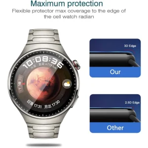 3D Протектор за часовник Huawei Watch 4 Pro, Черен 3