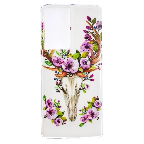Силиконов калъф за Samsung Galaxy S21 Ultra, Светещ, Цветен елен 2