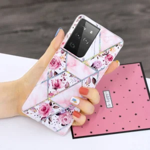 Силиконов калъф за Samsung Galaxy S21 Ultra, Рози 4