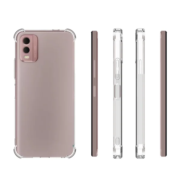 Anti-drop Silicone Case for Nokia C32, Transparent 3