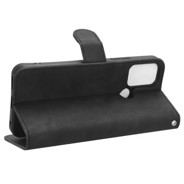 Leather Wallet Flip Case for Nokia C22, Black 2