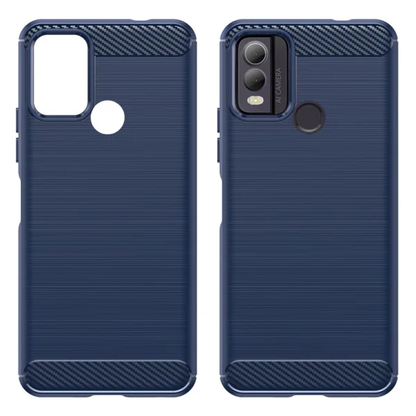 Силиконов Калъф Carbon за Nokia C22, Син 2