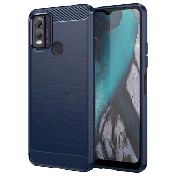 Силиконов Калъф Carbon за Nokia C22, Син 1