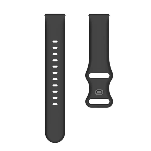 Universal silicone watch strap for Samsung, Huawei, Amazfit, 22mm, Black 2