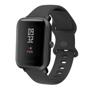 Universal silicone watch strap for Samsung, Huawei, Amazfit, 22mm, Black 3