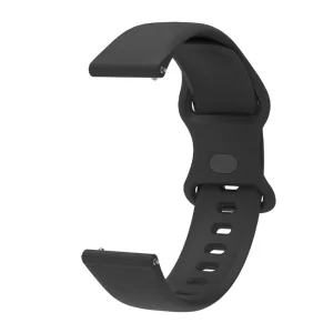 Универсална силиконова каишка за часовници Samsung, Huawei, Amazfit, 22mm, Черен
