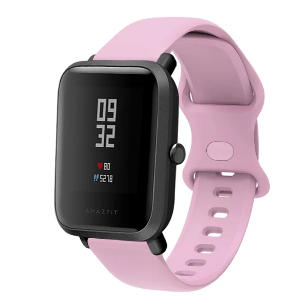 Universal silicone strap for Samsung, Huawei, Amazfit watches, 22mm, Pink 3