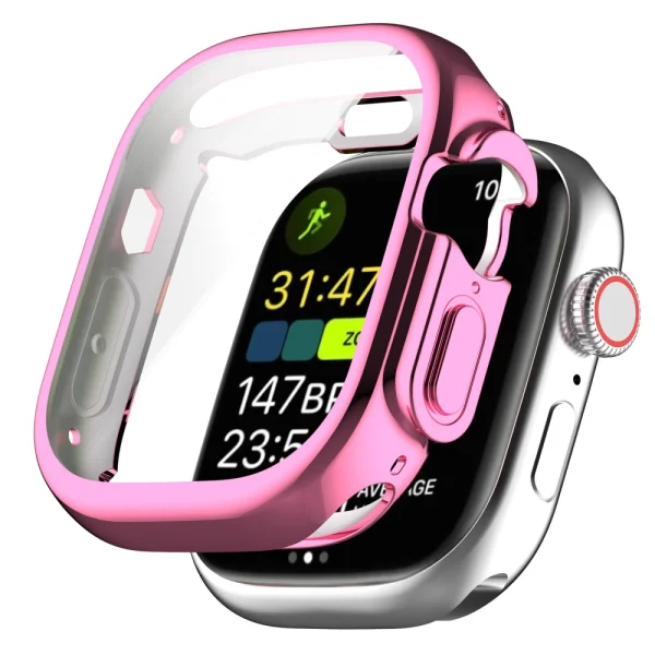 Силиконов калъф за Apple Watch Ultra 49mm, Розов 1
