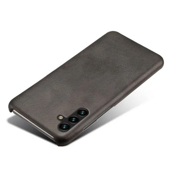 Plastic Case Leather Coated for Samsung Galaxy A54 5G, Black 3