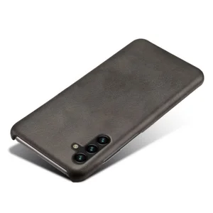 Plastic Case Leather Coated for Samsung Galaxy A54 5G, Black 3
