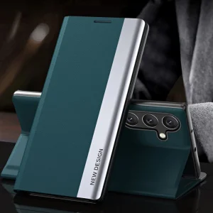 Electroplating Flip Case for Samsung Galaxy A54 5G, Dark Green 3