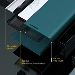 Electroplating Flip Case for Samsung Galaxy A54 5G, Dark Green 4