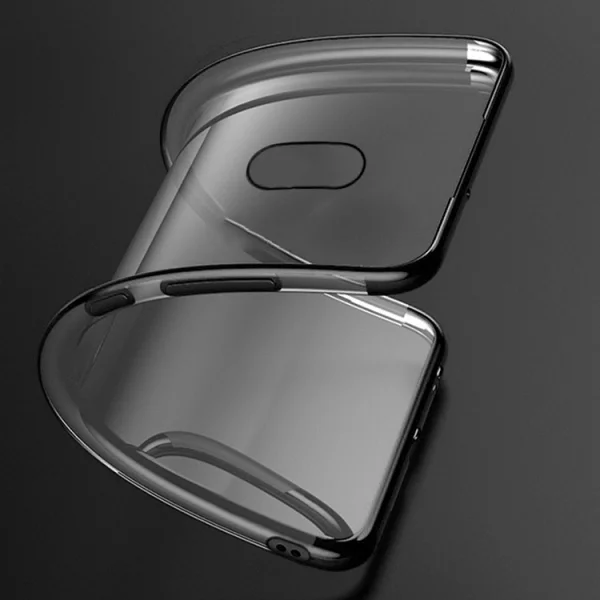 CLEAR silicone case with trim for Xiaomi Redmi 8A, Black 3