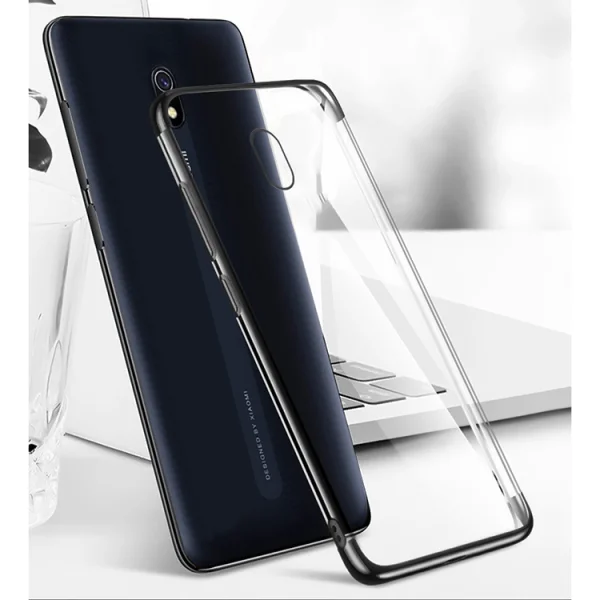 CLEAR silicone case with trim for Xiaomi Redmi 8A, Black 2