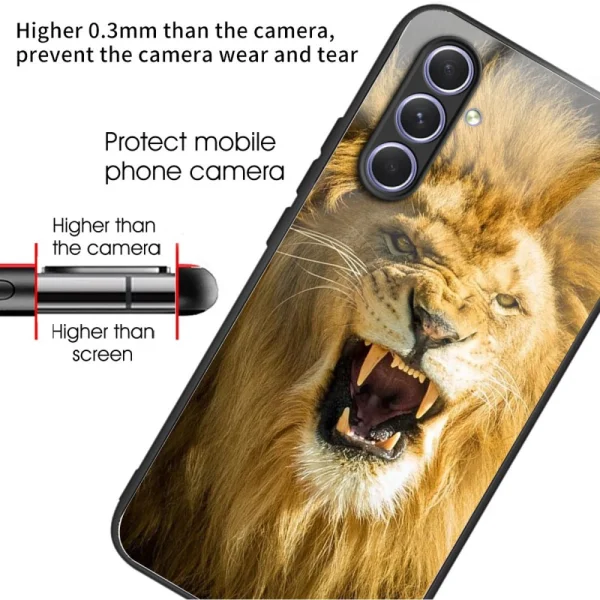 Стъклен Гръб Glass за Samsung Galaxy A54 5G, Лъв 2