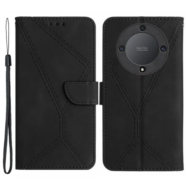 Leather Wallet case for Honor Magic 5 Lite 5G, Black 1