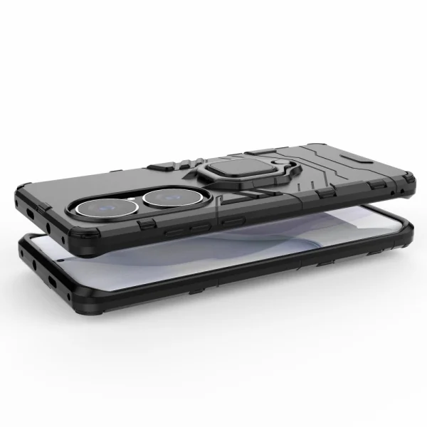 Удароустойчив Калъф Hybrid Cover за Huawei P50 Pro, Ring Holder, Черен 6