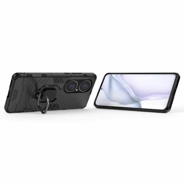 Удароустойчив Калъф Hybrid Cover за Huawei P50 Pro, Ring Holder, Черен 3