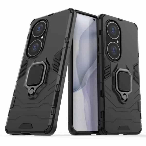 Удароустойчив Калъф Hybrid Cover за Huawei P50 Pro, Ring Holder, Черен 2